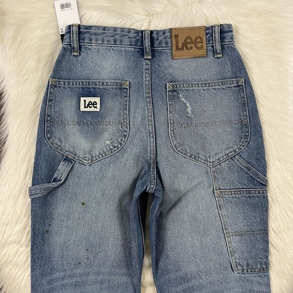 Lee Women's Size 24 Authentic Fade High Rise Dungaree Ankle Denim Jeans - Picture 9 of 10